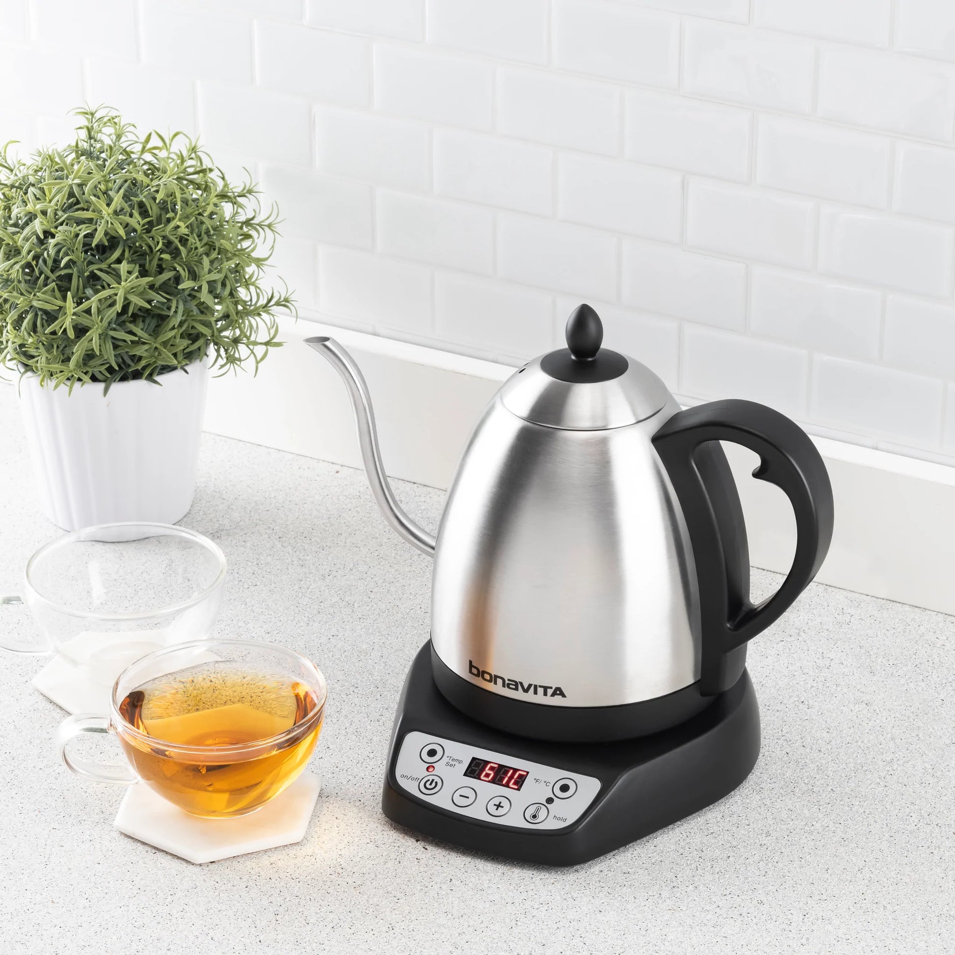 1.0L Variable Temp Kettle Stainless CAFE FOLKA